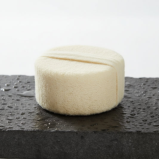 Dettaglio della spugna esfoliante in fibra naturale