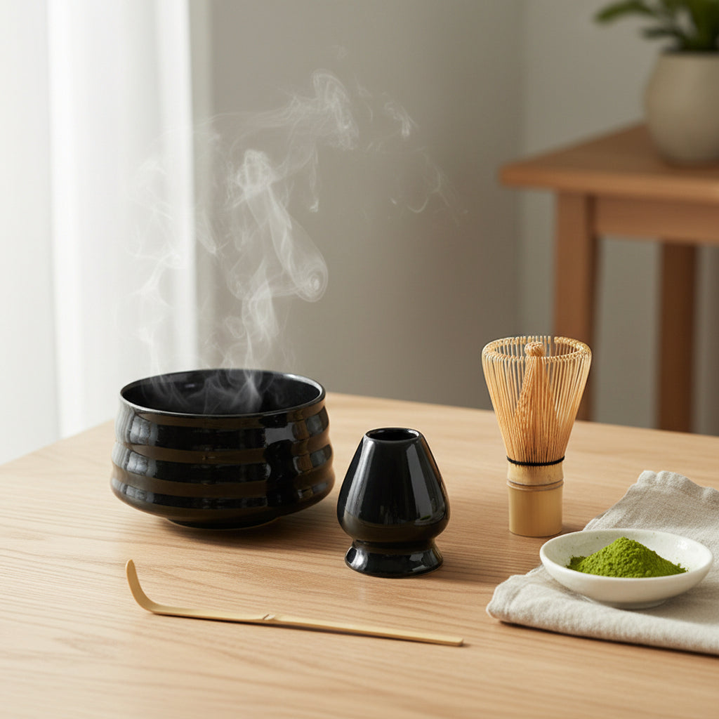 Frusta in bambù per montare il matcha