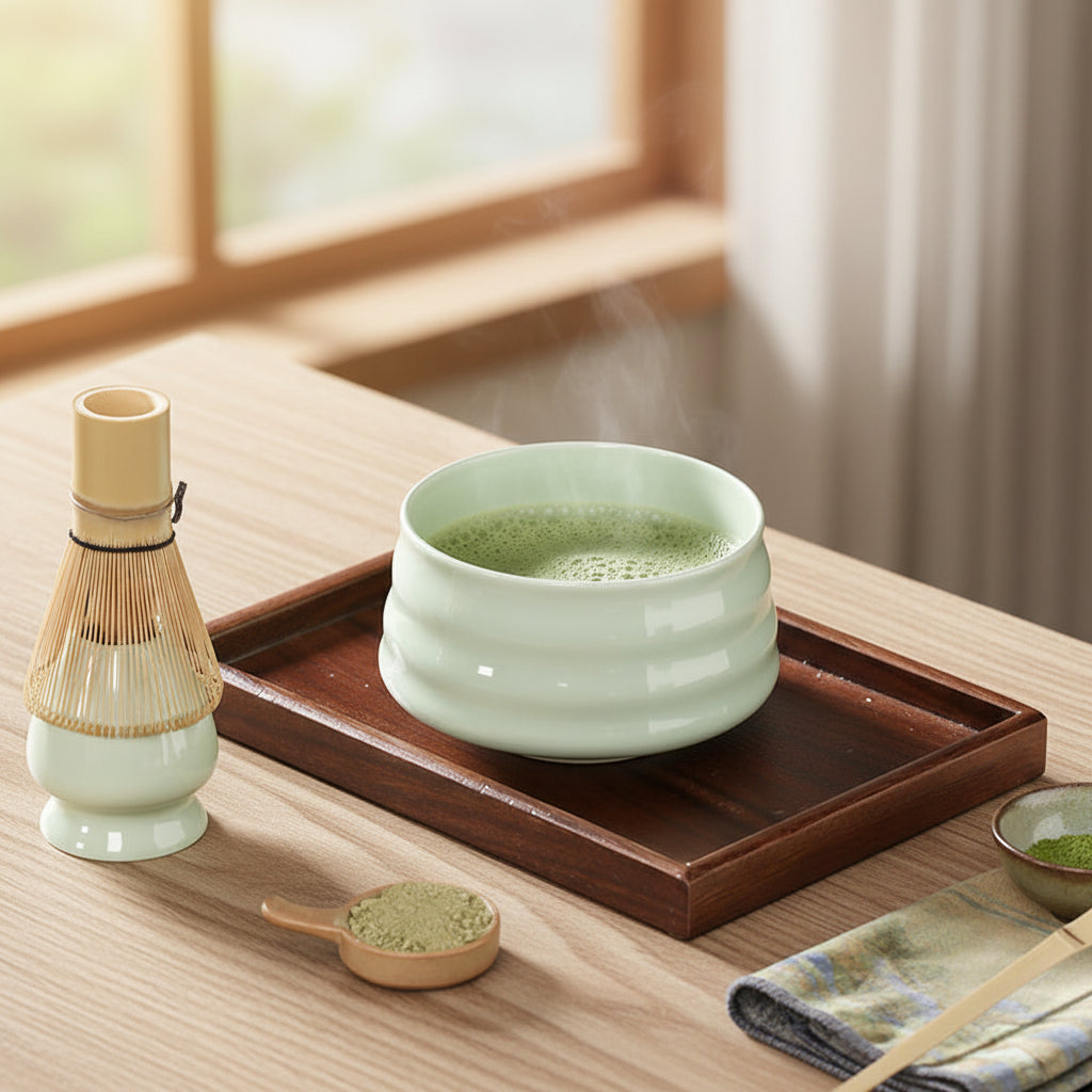 Ciotola chawan e frusta chasen del set matcha